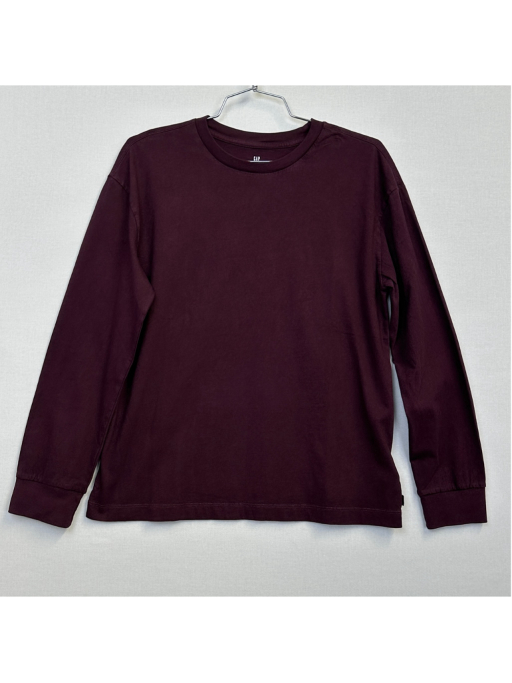 Gap Kids LS Washed Tee Burgundy Boys XL Husky Long Sleeve Cotton Shirt